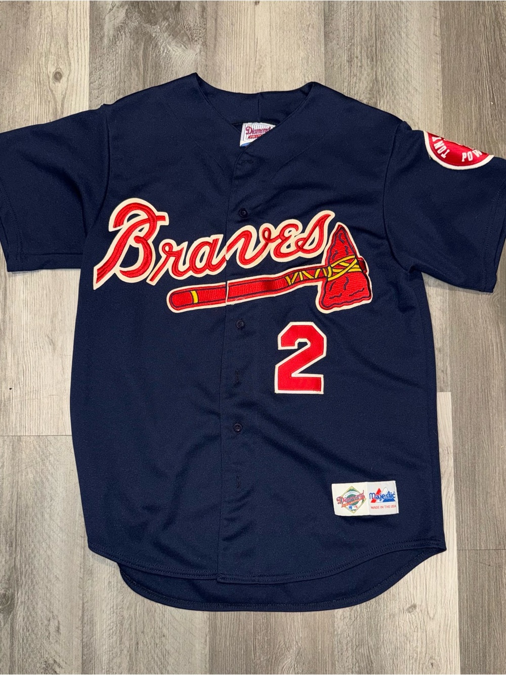 Vintage Atlanta Braves Jersey Mens Large Majestic Diamond Collection LaSalla USA